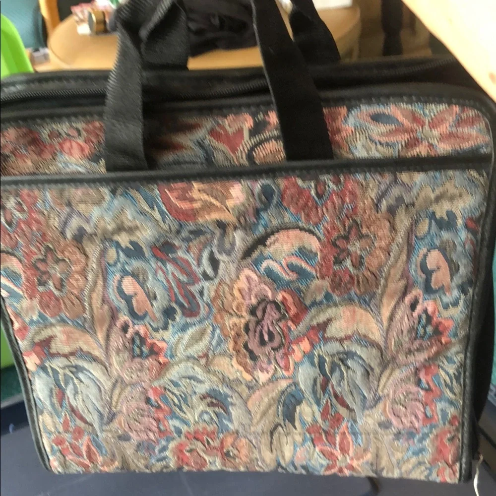 Avery power case. Floral Tapestry Zip-In Portfolio Bag - Multicolor